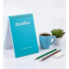 A6 Sert Kapaklı Eskiz Defteri 200 Gr. 30 Yaprak (60 Sayfa) 10,5 x 14,8 cm Sketchbook