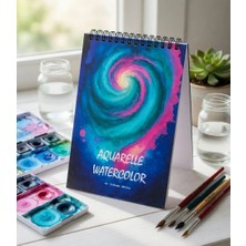 A5 Suluboya ve Akrilik Defteri Sert Kapak 350 Gr. Grenli ve Kar taneli dokusu 15 Sayfa 14,8 x 21 cm