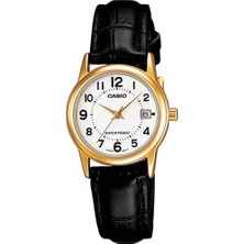 Casio LTP-V002GL-7BUDF Bayan Kol Saati Altın Renkli Deri Kordon 3 ATM Suya Dayanıklı
