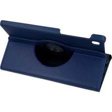 Antalya Mermerit ve Granit Newface Samsung Galaxy T220 Tab A7 Lite 8.7 Kılıf 360 Tablet Deri Kılıf - Lacivert