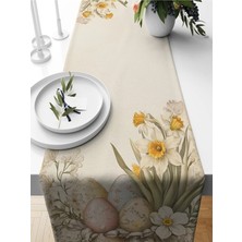 Bertille Home Ilkbahar Serisi 140X40 cm Dijital Baskılı Runner (Spring Easter Paskalya)