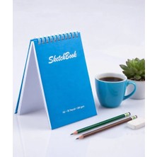 A6 Sert Kapaklı Eskiz Defteri 200 Gr. 30 Yaprak (60 Sayfa) 10,5 x 14,8 cm Sketchbook