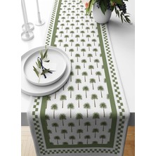 Bertille Home Palmiye Serisi 140X40 cm Dijital Baskılı Runner (Palm Tree)