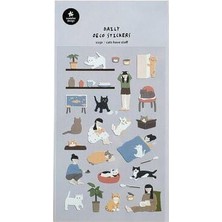 Kokoro Deco Sticker Cats Have Staff