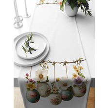 Bertille Home Ilkbahar Serisi 140X40 cm Dijital Baskılı Runner (Spring Easter Paskalya)