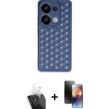 İlk El Grup Ieg™ Redmi Note 13 Pro 5g Kılıf Zirve Form - Siyah 3D Antistatik Mat Seramik Nano Ekran Koruyucu + Şeffaf Kamera Lens Koruma Cam