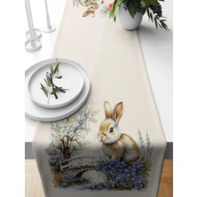 Bertille Home Ilkbahar Serisi 140X40 cm Dijital Baskılı Runner (Spring Easter Paskalya)