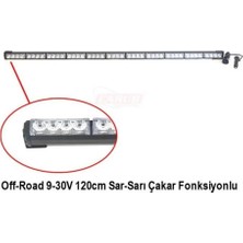 Ahmet Otomotiv 9V-30V LED Bar Off-Road Turuncu Flaslı 10 Fonksiyonlu (120 Cm)