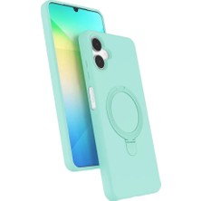 Antalya Mermerit ve Granit Newface Samsung Galaxy A06 Regal Magsafe Standlı Kapak - Su Yeşili