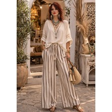 Beli Lastikli Saten Pantolon