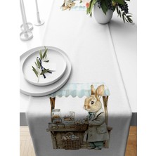 Bertille Home Ilkbahar Serisi 140X40 cm Dijital Baskılı Runner (Spring Easter Paskalya)