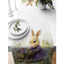 Bertille Home Ilkbahar Serisi 140X40 cm Dijital Baskılı Runner (Spring Easter Paskalya)