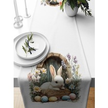 Bertille Home Ilkbahar Serisi 140X40 cm Dijital Baskılı Runner (Spring Easter Paskalya)