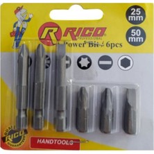 Rico 6 Parça Mıknatıslı Bits Uç Seti