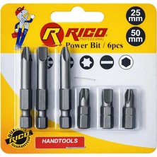 RICO Vidalama Bits Uç Seti 6 Parça