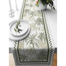 Bertille Home Palmiye Serisi 140X40 cm Dijital Baskılı Runner (Palm Tree)