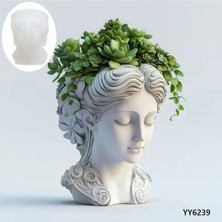 Yoyomold Asil Kadın Sukulent Saksı Silikon Kalıp