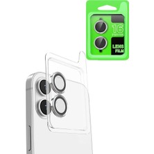 Antalya Mermerit ve Granit Newface iPhone 16 Plus Raze Metal Kamera Lens - Beyaz