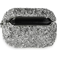 Antalya Mermerit ve Granit Newface Airpods Pro (1.nesil) Mira Taşlı Kılıf - Gümüş