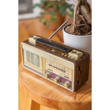 Jopus Nostaljik Görünümlü El Fenerli Radyolu Bluetooth Hoparlör Older