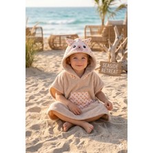 Faralya Life Pamuklu Resimli Çocuk Panço 5-8 Yaş Standart Beden