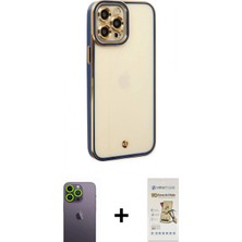 İlk El Grup Ieg™ iPhone 12 Pro Max Kılıf Çekirdek Klasik Serisi - Siyah Mat Seramik Nano Ekran Koruyucu + Yeşil Neon Fosforlu Kamera Lens