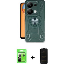 İlk El Grup Ieg™ Redmi Note 13 Pro 5g Kılıf Nova Yansıma Prime - Siyah 6d Antistatik Mat Seramik Hayalet Nano Ekran Koruyucu + Gümüş Raze Metal Kamera Lens