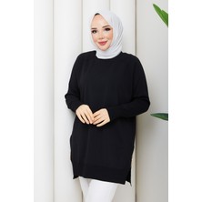 Pamuk Butik Kadın Yandan Fermuarlı Rayon Merserize Triko Tunik -PMK543
