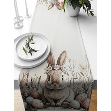 Bertille Home Ilkbahar Serisi 140X40 cm Dijital Baskılı Runner (Spring Easter Paskalya)
