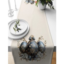 Bertille Home Ilkbahar Serisi 140X40 cm Dijital Baskılı Runner (Spring Easter Paskalya)