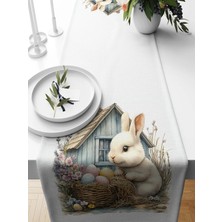 Bertille Home Ilkbahar Serisi 140X40 cm Dijital Baskılı Runner (Spring Easter Paskalya)
