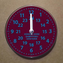Bsb Bordo Mavi Taraftar Temalı Magnet Saat Buzdolabı Süsü Duvar Saati 10,5cm MS4004