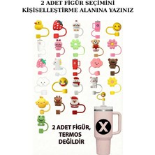 Gizmo Vibe Quencher ve Pipetli Termos Uyumlu Silikon Pipet Tıpası Kapağı Stanleypipet Tıpası 2 Adet