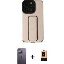İlk El Grup Ieg™ iPhone 13 Pro Max Çekirdek Yansıma - Şeffaf Maxco Cam Ekran Koruyucu + Beyaz Neon Fosforlu Kamera Lens