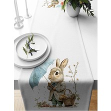 Bertille Home Ilkbahar Serisi 140X40 cm Dijital Baskılı Runner (Spring Easter Paskalya)