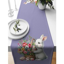 Bertille Home Ilkbahar Serisi 140X40 cm Dijital Baskılı Runner (Spring Easter Paskalya)