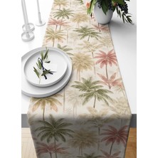 Bertille Home Palmiye Serisi 140X40 cm Dijital Baskılı Runner (Palm Tree)