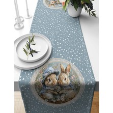 Bertille Home Ilkbahar Serisi 140X40 cm Dijital Baskılı Runner (Spring Easter Paskalya)