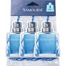 Samurai Samouraï Premium Kağıt Oto Kokusu 3’lü Set – Erkek Parfüm Kokulu Askılı Araç & Oda Kokusu