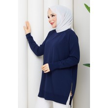 Pamuk Butik Kadın Yandan Fermuarlı Rayon Merserize Triko Tunik -PMK543