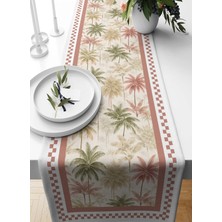 Bertille Home Palmiye Serisi 140X40 cm Dijital Baskılı Runner (Palm Tree)