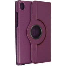 Antalya Mermerit ve Granit Newface Lenovo Tab M8 Kılıf 360 Tablet Deri Kılıf - Mürdüm