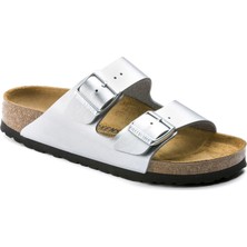 Birkenstock Arizona Bf Gri Unisex Terlik  1012283-20300 Suni Deri Günlük Kullanım İçin Konforlu Tasarım