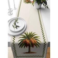 Bertille Home Palmiye Serisi 140X40 cm Dijital Baskılı Runner (Palm Tree)