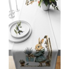 Bertille Home Ilkbahar Serisi 140X40 cm Dijital Baskılı Runner (Spring Easter Paskalya)