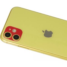 Antalya Mermerit ve Granit Newface iPhone 11 Rainbow Kamera Lens Koruma Cam - Kırmızı