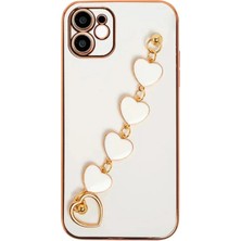 Aletools iPhone 11 6.1inç Kılıf Kalp Bileklik Tutuculu Lüx Silikon Askılı KILIF-(5775)