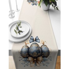 Bertille Home Ilkbahar Serisi 140X40 cm Dijital Baskılı Runner (Spring Easter Paskalya)