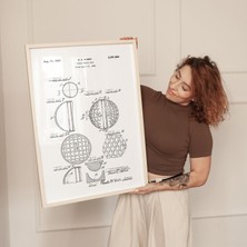 Pegziz Pinpon Topu Poster Çerçeveli Tablo Masa Tenisi Duvar Tablosu