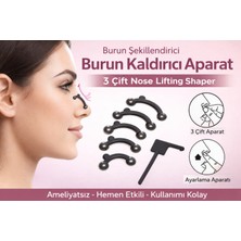 Eser Ticarett 3D Burun Kaldırıcı Aparat | Ameliyatsız Burun Şekillendirici Nose Lifter | Silikon Burun Estetik Aparatı (3 Farklı Boy)